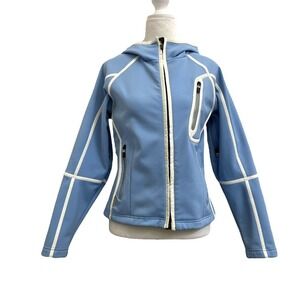Obermeyer Ladies Powder Blue Hooded Lined Winter Ski Snow Jacket